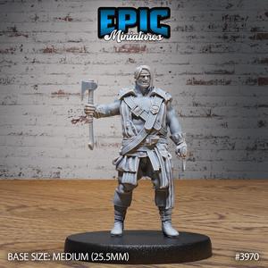 Harbor Worker Axes ‧ DnD Miniature ‧ Tabletop Miniatures ‧ Gaming Monster ‧ 3D Model ‧ RPG ‧ DnDminis ‧ STL FILE