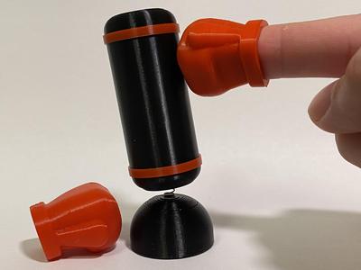 Punching Bag Desk Toy w/ Finger Gloves