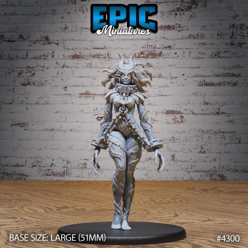 Imprisoned Demoness ‧ DnD Miniature ‧ Tabletop Miniatures ‧ Gaming Monster ‧ 3D Model ‧ RPG ‧ DnDminis ‧ STL FILE
