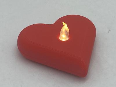 Heart Light With Hidden Tea light
