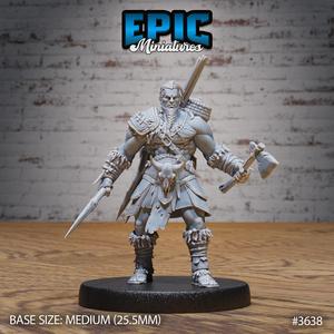 Barbarian Tribe Male Hunting ‧ DnD Miniature ‧ Tabletop Miniatures ‧ Gaming Monster ‧ 3D Model ‧ RPG ‧ DnDminis ‧ STL FILE