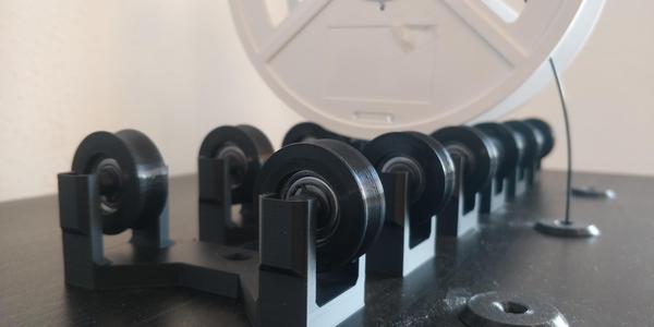 Original Prusa i3 MK3 ENCLOSURE silent spool holder with bearings and tires / Spulenhalter mit Kugellagern und Reifen