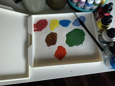 Replacement tray and lid for 8.5 x 7 inch "Sta-Wet Handy Palette" wet palette for acrylic and oil paints