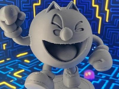 Vintage jumping Pac Man figurine