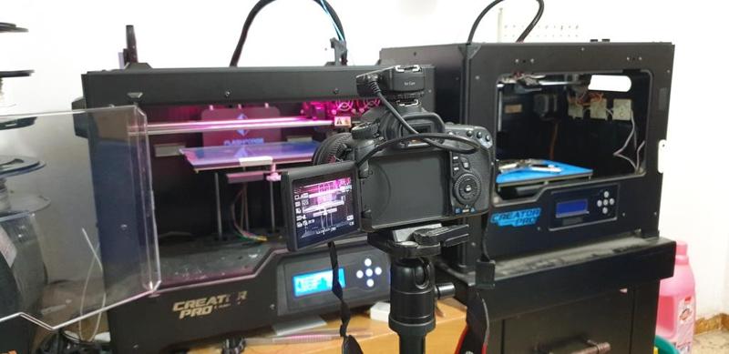 Timelaps set up for Flashforge creator pro
