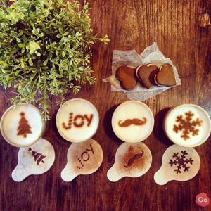 Snowflake - Christmas Coffee Decoration Template