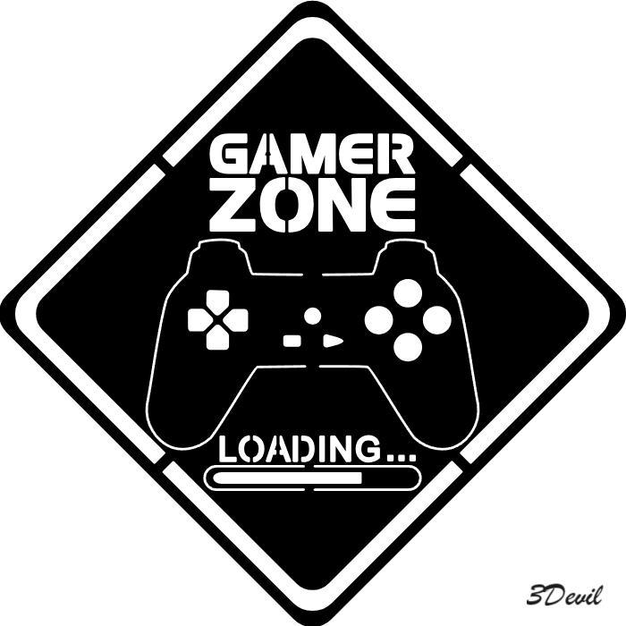 Gamer Zone 2D decoration wall art