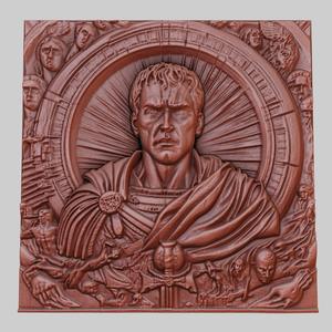 Prometheus 3d printer relief medallion obj stl