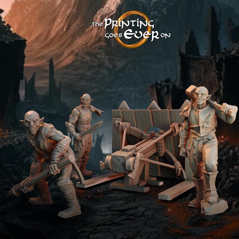 Orc Siege Crew with Siege Crossbow - Presupported