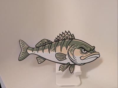 Grumpy Cartoon Walleye