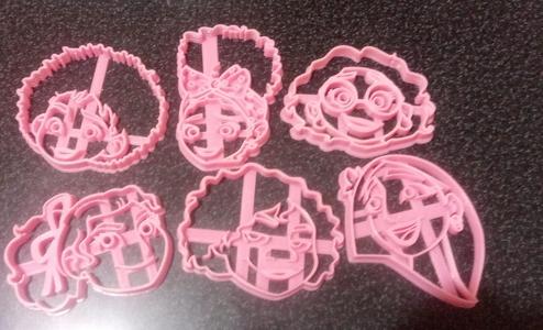 set of 6 charm movie cutters