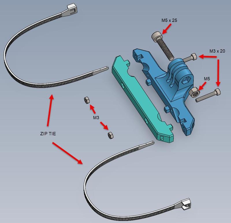 Adapter Gopro v2 - ALL-WINGS saddle evo4 Super Hornet