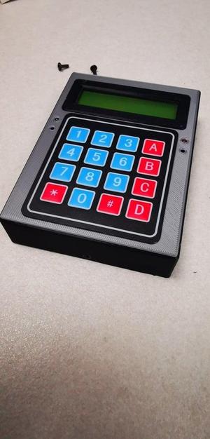 Universal box that fits 2X16 LCD display, 4X4 or 3X4 Matrix keypad and NODEMCU ESP8266