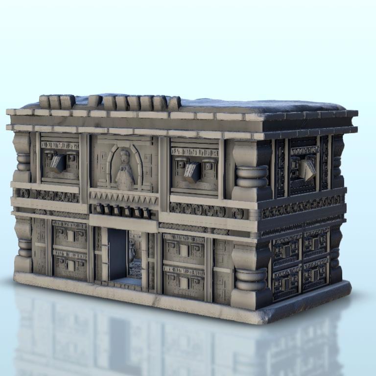 Mesoamerican building with ornamentations 35 - Maya Aztec Cuetzpal Seraphon Lizardmen Medieval Ancient Cusco