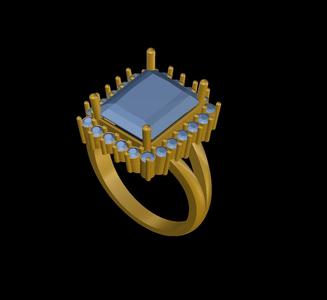 Stone with Diamond Ring with Beutyfull Look