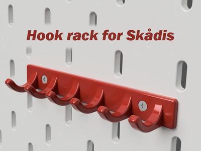 Hooks rack for Skadis