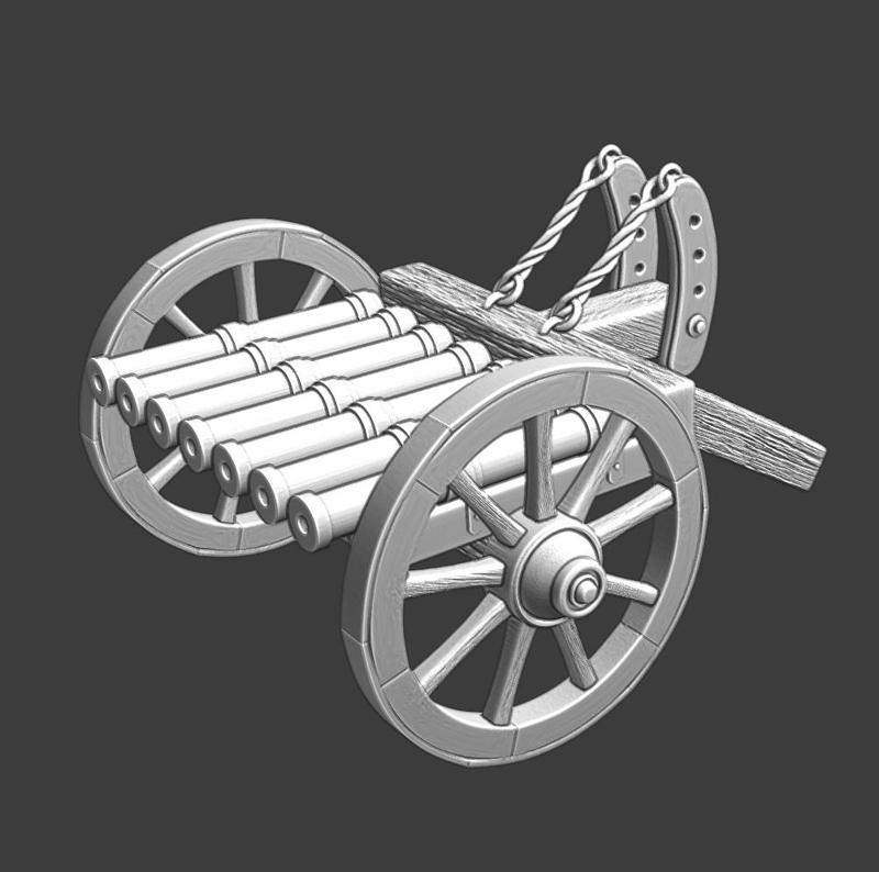 Medieval organ Cannon model