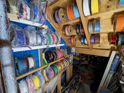 Slug's Under-Stairs Spool storage