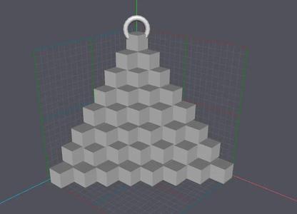 geometric and cubic key chain   