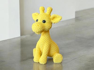 Cute Knitted Giraffe