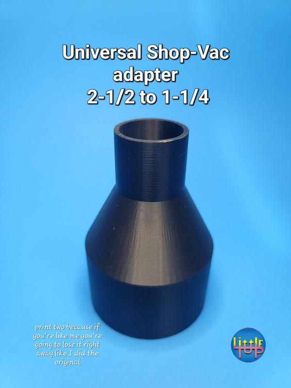  Universal Shop Vacuum Hose Adapter 2-1/2-Inch To 1-1/4-Inch 