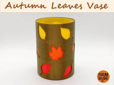 Autumn Leaves Vase with Insert
