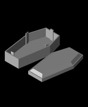 Coffin - 4 snap lid - Blank