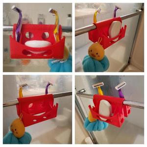 Shower Door, Soap Caddy-Holder