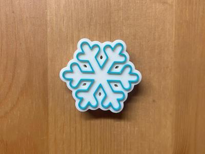 Snowflake Stanley Straw Topper