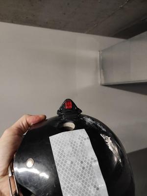 Bike helmet light clip