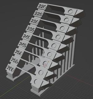 3DPrintMill (CR-30) PETG 220-260 Temp Tower