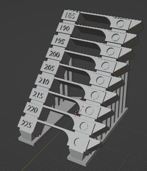 3DPrintMill (CR-30) PLA 185-220 Temp Tower
