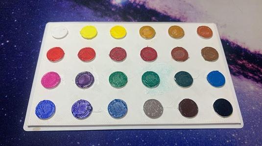 Paint Sample Pallet for 24 Colors