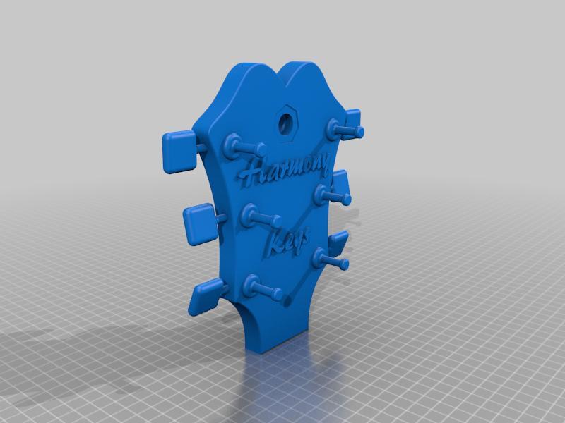 Guitar Headstock Key Hanger - Wall Mount