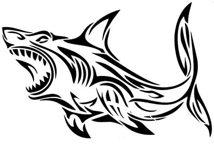 Shark stencil 9