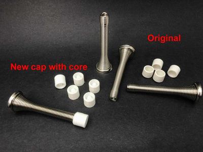 Pet and Kid resistant spring door stop caps