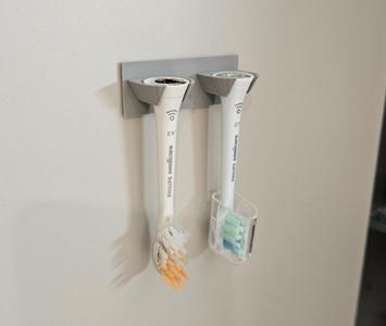 Bathroom cabinet door Philips Sonicare holder