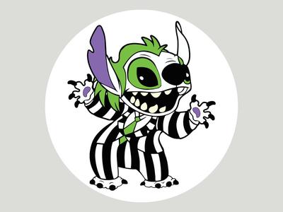 Stitch Beetlejuice Cosplay Coaster