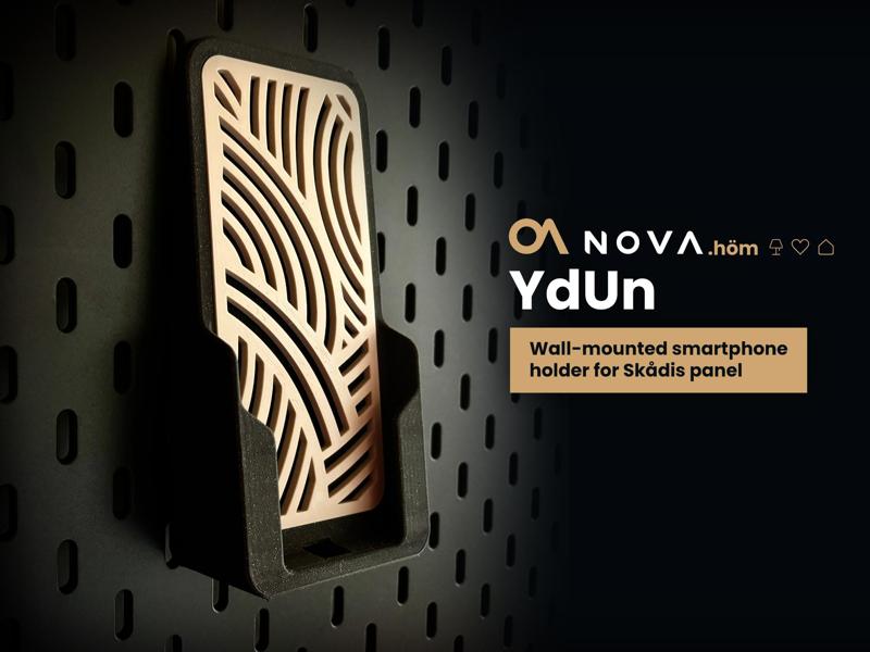 YDUN – Wall-mounted smartphone holder for Skådis panel