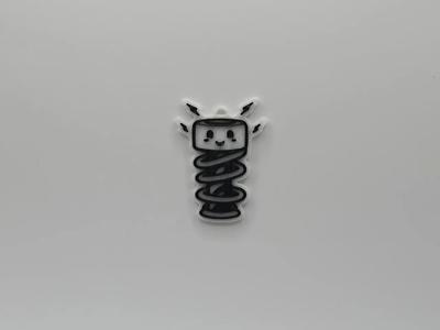 Cute Tesla Coil Keychain   