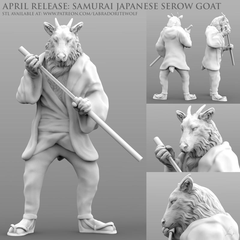 Samurai Japanese Serow Goat