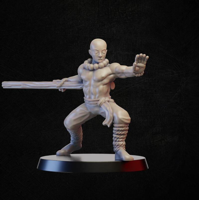 Monk with battle staff