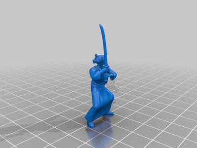 Ronin Fighter & Kishi Demon Miniature_no_Base