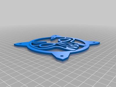 120mm fan cover grill magic the gathering skull