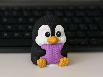 Knitted Penguin (with Pillow)