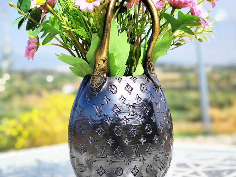 Chocolate LV Egg Bag Vase