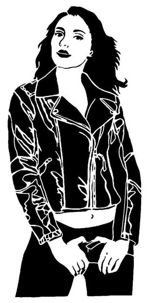 Girl stencil 99