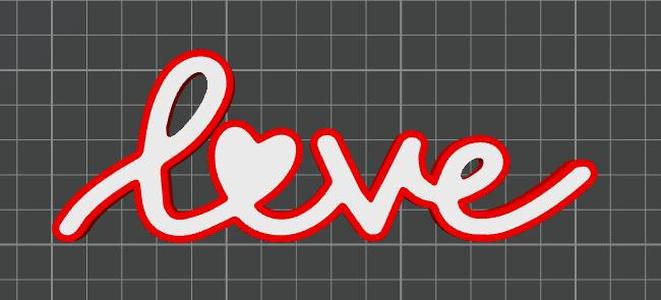 Scritta Love per scrivania