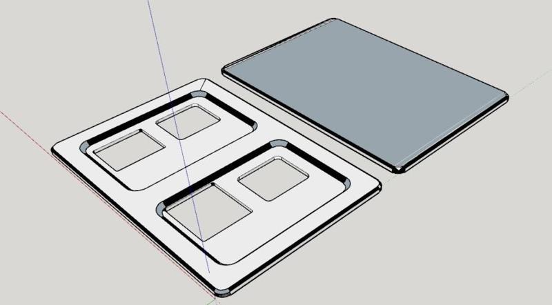 Arduino Uno / CNC Shield Solid Front - Rear cutouts for all connections