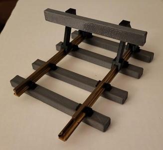 Prellbock für Spur 2 und 2m / Buffer stop for gauge 2 and 2m